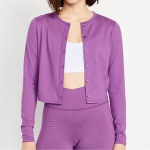 Old Navy Cloud Comfy Purple Button-Up Cardigan NWT